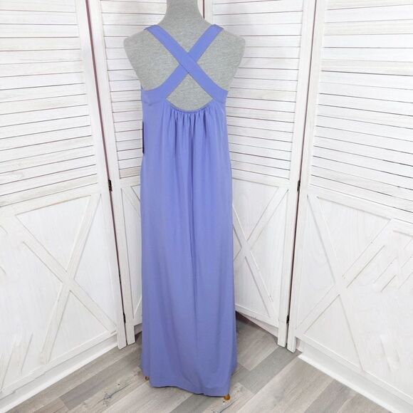 Athleta Arrival Cross Back Strap Maxi Dress Lilac Purple Small Tall Athleisure - Picture 5 of 14